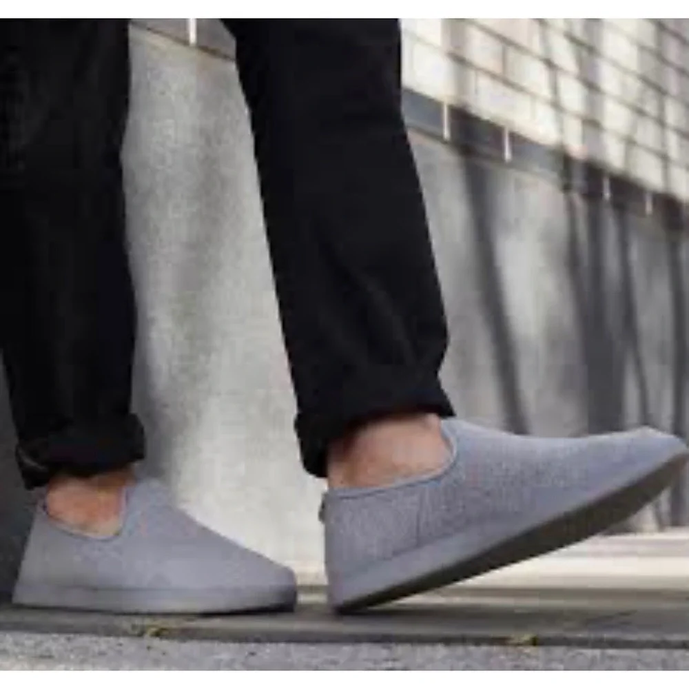 Allbirds Wool Lounger Mens 10 Slate Grey Merino Wool Slip On Loafers VGUC